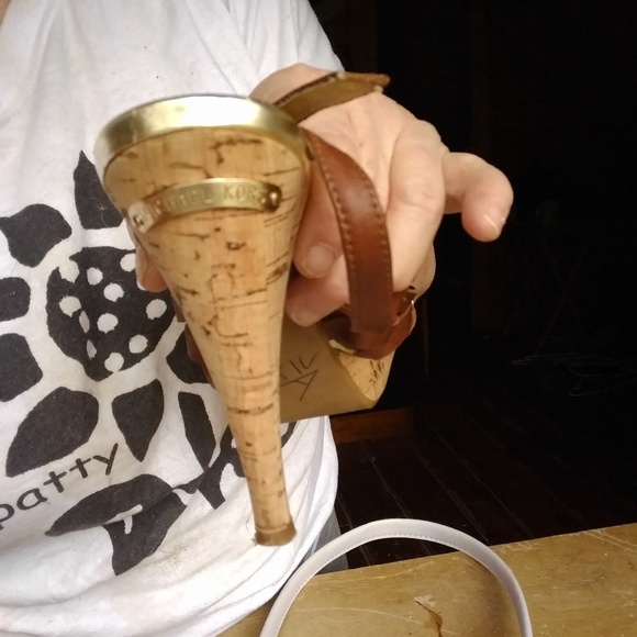 Michael Kors Leather Cork Heel Shoes NWT - Picture 3 of 5